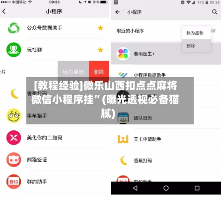 [教程经验]微乐山西扣点点麻将微信小程序挂”(曝光透视必备猫腻)-第3张图片