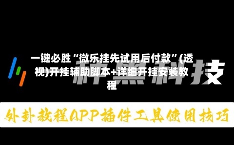 一键必胜“微乐挂先试用后付款”(透视)开挂辅助脚本+详细开挂安装教程