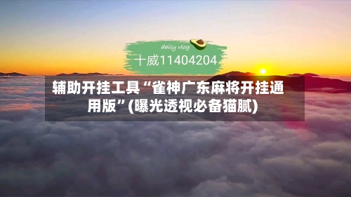 辅助开挂工具“雀神广东麻将开挂通用版”(曝光透视必备猫腻)