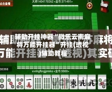 辅助开挂神器“微乐云南麻将万能开挂器”开挂(透视)辅助教程