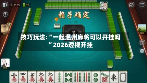技巧玩法:“一起温州麻将可以开挂吗”2026透视开挂