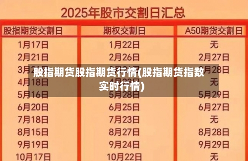 股指期货股指期货行情(股指期货指数实时行情)-第3张图片