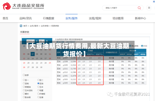 【大豆油期货行情费用,最新大豆油期货报价】