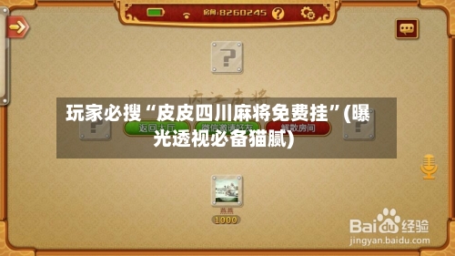 玩家必搜“皮皮四川麻将免费挂	”(曝光透视必备猫腻)-第2张图片