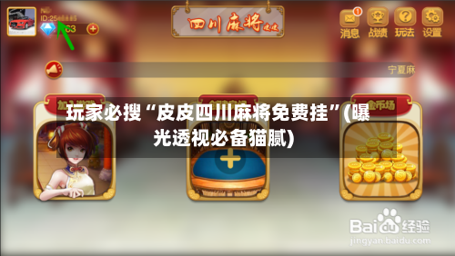 玩家必搜“皮皮四川麻将免费挂”(曝光透视必备猫腻)-第3张图片