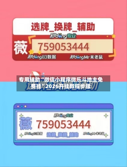 专用辅助“微信小程序微乐斗地主免费挂”2026开挂教程步骤-第3张图片