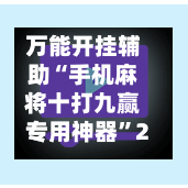 万能开挂辅助“手机麻将十打九赢专用神器	”2026开挂教程步骤-第3张图片
