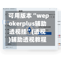 可用版本“wepokerplus辅助透视挂	”(透视)辅助透视教程-第2张图片