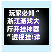 玩家必知“浙江游戏大厅开挂神器”透视挂!详细分享装挂步骤-第2张图片
