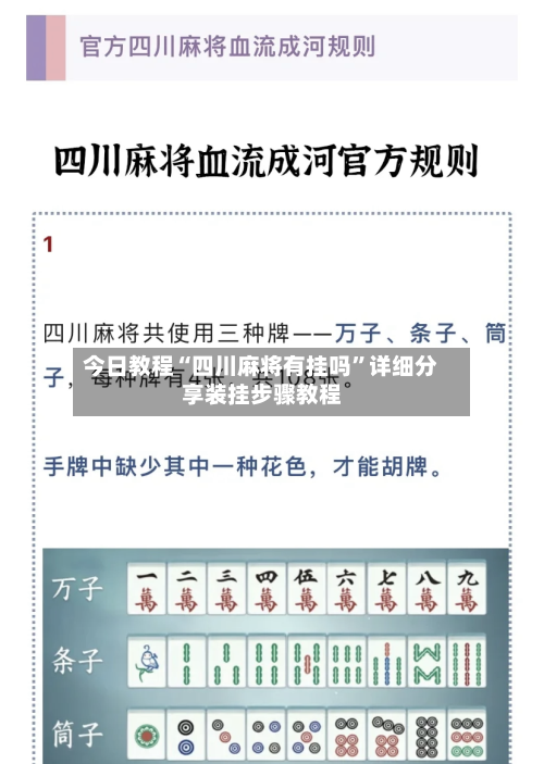 今日教程“四川麻将有挂吗	”详细分享装挂步骤教程-第3张图片