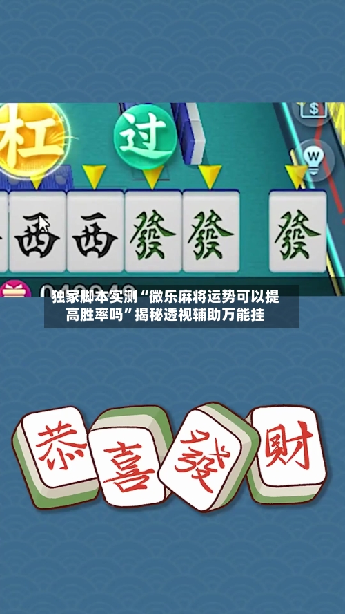 独家脚本实测“微乐麻将运势可以提高胜率吗”揭秘透视辅助万能挂-第2张图片