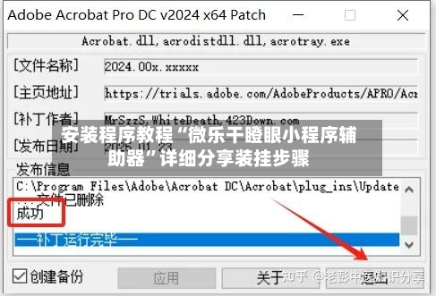 安装程序教程“微乐干瞪眼小程序辅助器”详细分享装挂步骤