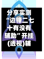 分享实测“边锋二七十有没有辅助”开挂(透视)辅助教程-第3张图片