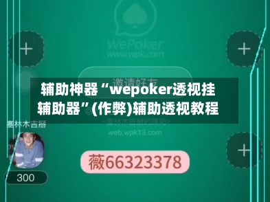 辅助神器“wepoker透视挂辅助器”(作弊)辅助透视教程-第3张图片
