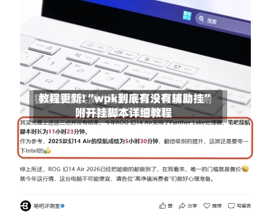 教程更新!“wpk到底有没有辅助挂”附开挂脚本详细教程