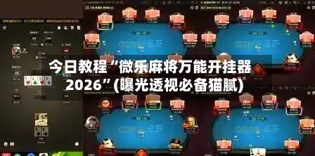 今日教程“微乐麻将万能开挂器2026	”(曝光透视必备猫腻)-第2张图片
