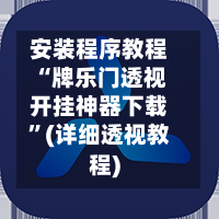 安装程序教程“牌乐门透视开挂神器下载”(详细透视教程)-第2张图片