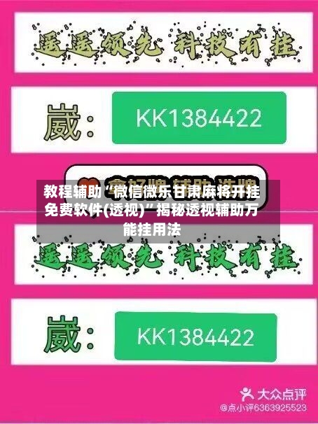 教程辅助“微信微乐甘肃麻将开挂免费软件(透视)”揭秘透视辅助万能挂用法-第3张图片