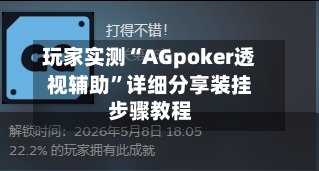 玩家实测“AGpoker透视辅助”详细分享装挂步骤教程-第2张图片