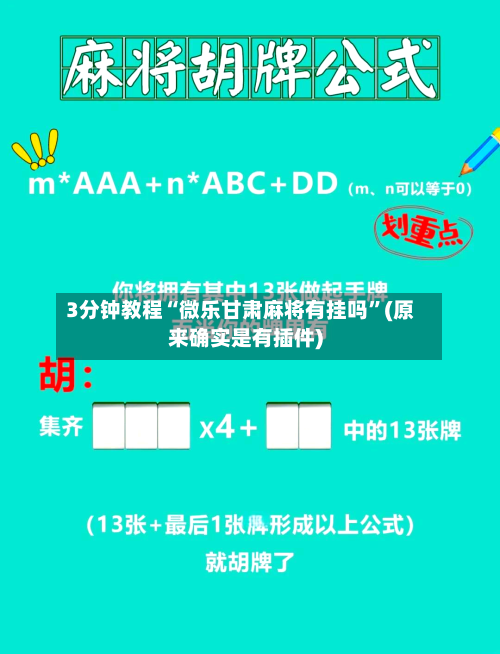 3分钟教程“微乐甘肃麻将有挂吗”(原来确实是有插件)-第3张图片