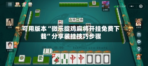 可用版本“微乐捉鸡麻将开挂免费下载”分享装挂技巧步骤-第3张图片