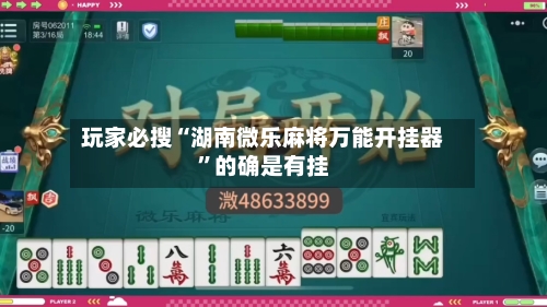 玩家必搜“湖南微乐麻将万能开挂器”的确是有挂-第3张图片