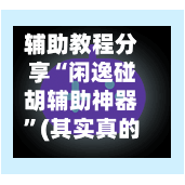 辅助教程分享“闲逸碰胡辅助神器”(其实真的能开挂)-第2张图片