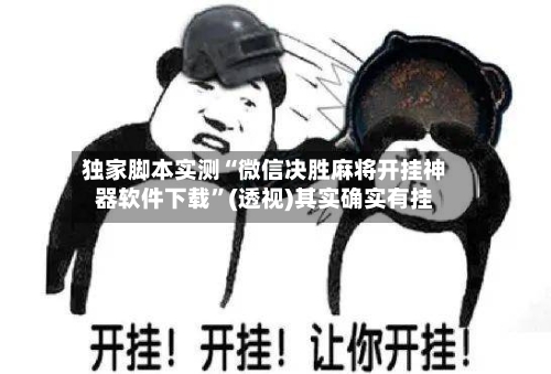 独家脚本实测“微信决胜麻将开挂神器软件下载”(透视)其实确实有挂
