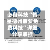 必备科技“智星德州菠萝免费科技”详细分享装挂