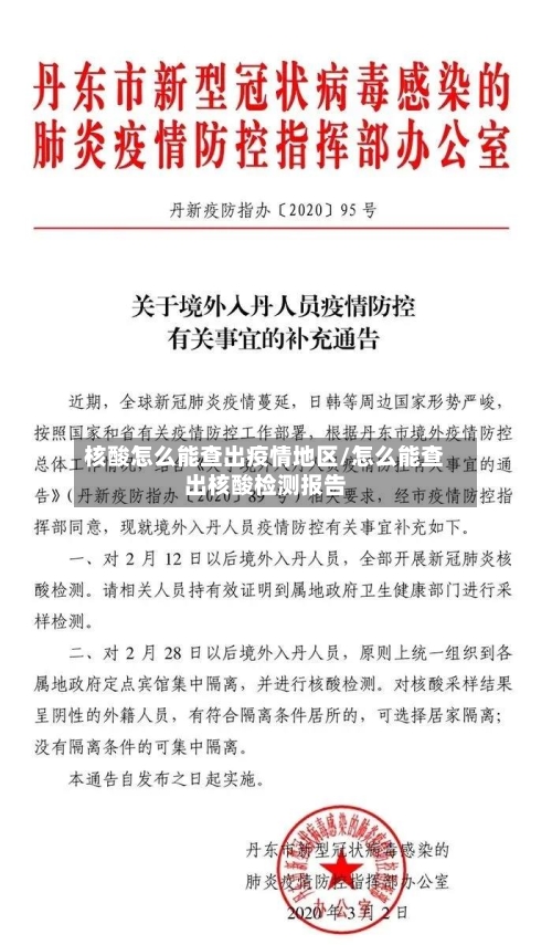 核酸怎么能查出疫情地区/怎么能查出核酸检测报告