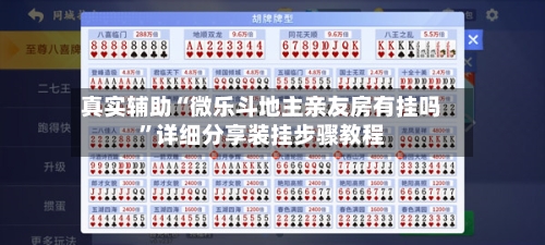 真实辅助“微乐斗地主亲友房有挂吗	”详细分享装挂步骤教程-第2张图片