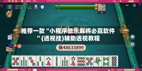 推荐一款“小程序微乐麻将必赢软件”(透视挂)辅助透视教程-第2张图片