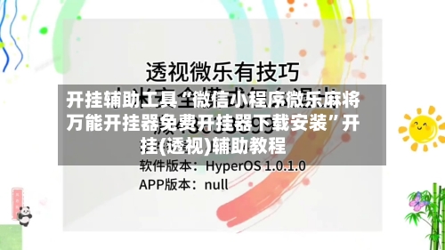 开挂辅助工具“微信小程序微乐麻将万能开挂器免费开挂器下载安装”开挂(透视)辅助教程-第3张图片