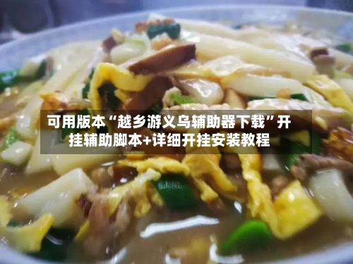 可用版本“越乡游义乌辅助器下载”开挂辅助脚本+详细开挂安装教程-第2张图片