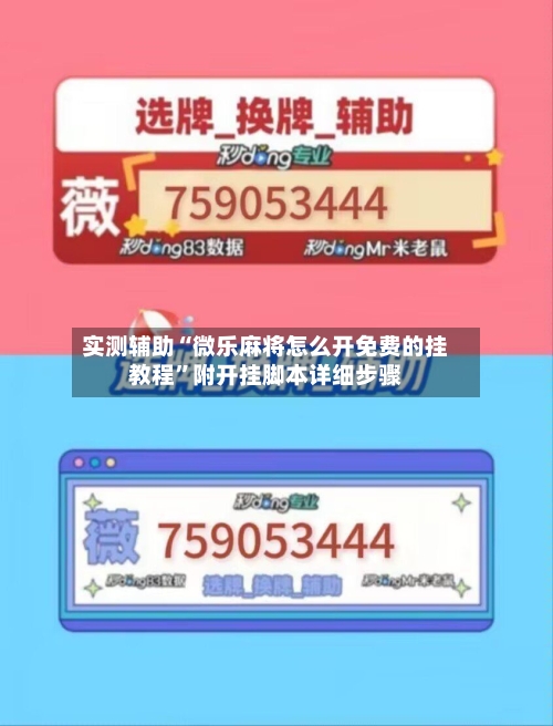 实测辅助“微乐麻将怎么开免费的挂教程	”附开挂脚本详细步骤-第3张图片