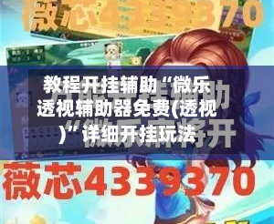 教程开挂辅助“微乐透视辅助器免费(透视)	”详细开挂玩法-第2张图片