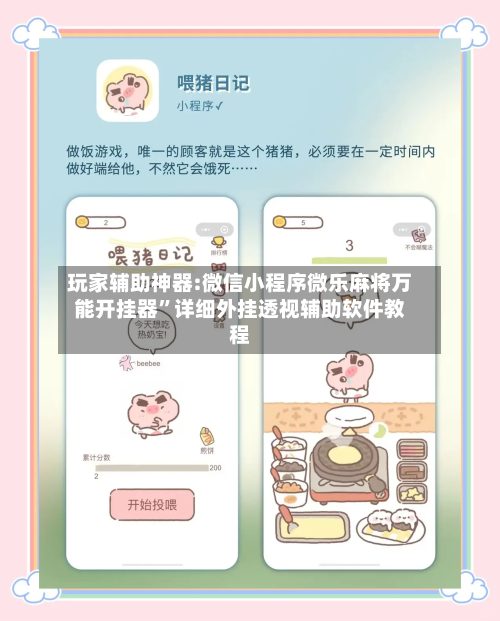 玩家辅助神器:微信小程序微乐麻将万能开挂器	”详细外挂透视辅助软件教程-第2张图片