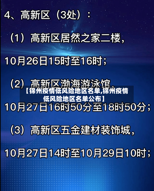 【锦州疫情低风险地区名单,锦州疫情低风险地区名单公布】-第3张图片