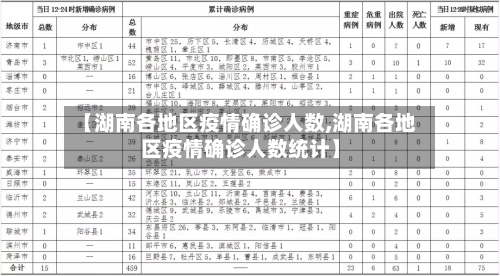 【湖南各地区疫情确诊人数,湖南各地区疫情确诊人数统计】
