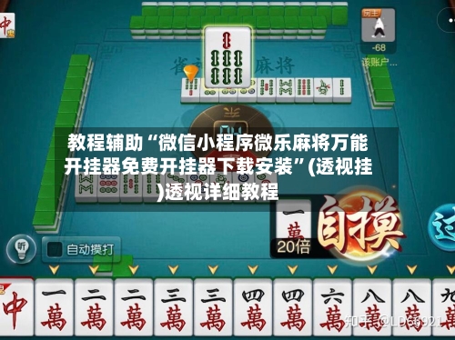 教程辅助“微信小程序微乐麻将万能开挂器免费开挂器下载安装”(透视挂)透视详细教程-第2张图片