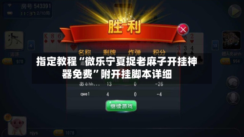 指定教程“微乐宁夏捉老麻子开挂神器免费”附开挂脚本详细-第2张图片