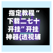 指定教程“下载二七十开挂”开挂神器{透视辅助}全揭秘
