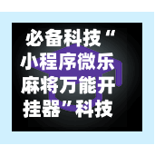 必备科技“小程序微乐麻将万能开挂器”科技辅助神器手机版教程-第2张图片
