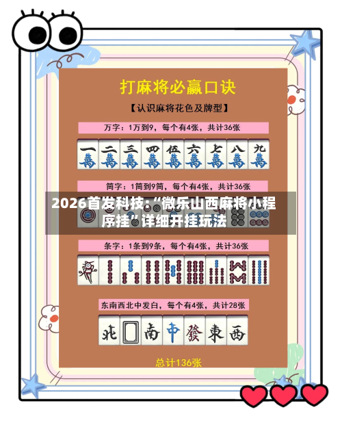 2026首发科技:“微乐山西麻将小程序挂”详细开挂玩法-第3张图片