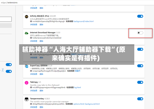 辅助神器“人海大厅辅助器下载”(原来确实是有插件)