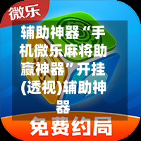 辅助神器“手机微乐麻将助赢神器	”开挂(透视)辅助神器-第2张图片