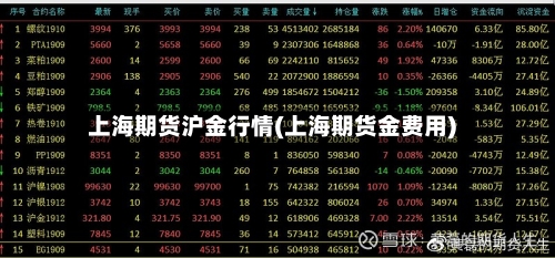 上海期货沪金行情(上海期货金费用)
