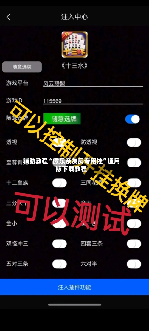 辅助教程“微乐亲友房专用挂”通用版下载教程