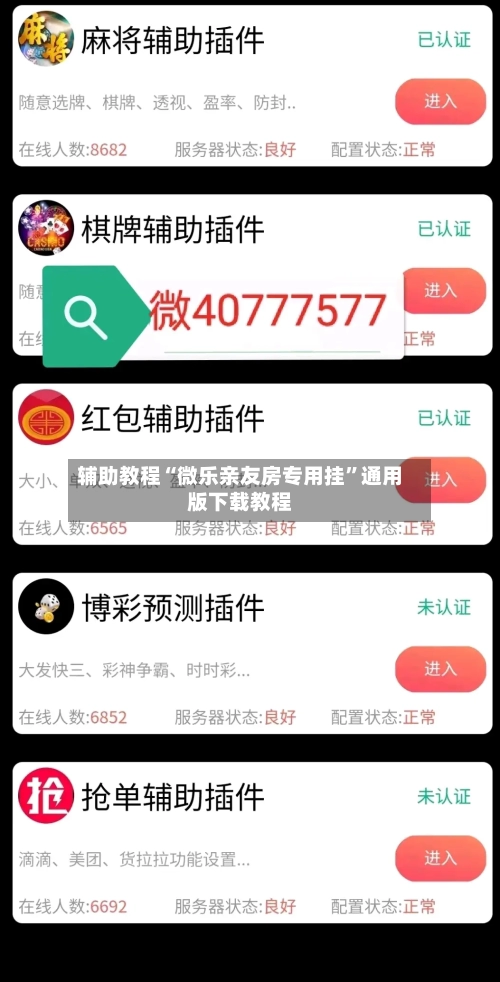 辅助教程“微乐亲友房专用挂”通用版下载教程-第2张图片