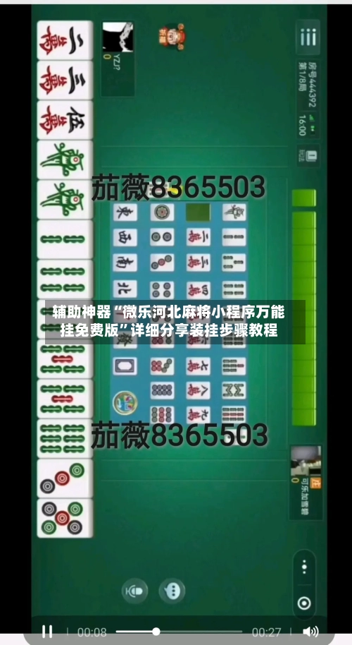 辅助神器“微乐河北麻将小程序万能挂免费版”详细分享装挂步骤教程